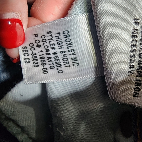 Hudson Croxley Mid Thigh Cuffed Shorts Women Size 25 - Picture 6 of 10